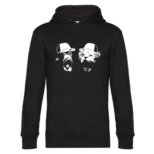 Affe und Löwe mit Basecap Männer Hoodie