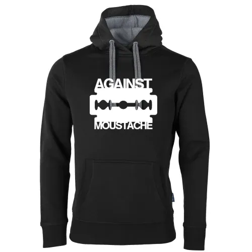 Against Mustache Rasierklinge Männer Hoodie