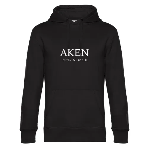 Aken Koordinaten Hoodie Männer King Hooded