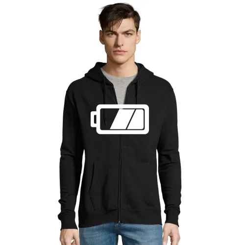 Akku Batterie Männer Hoodie