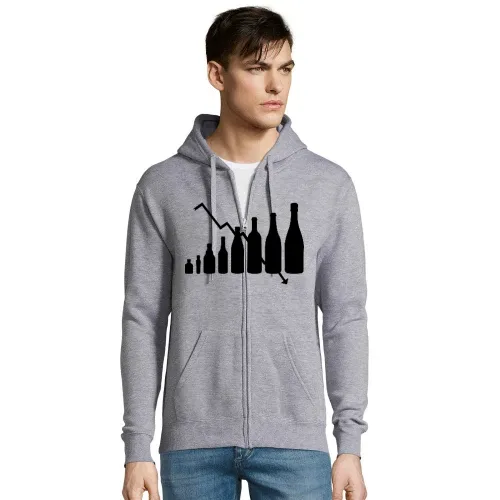 Alkohol Flaschen Evolution Männer Hoodie