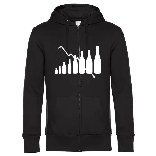Alkohol Flaschen Evolution Männer Hoodie