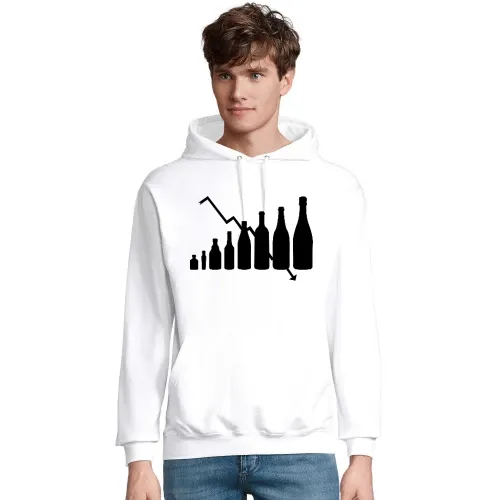 Alkohol Flaschen Evolution Männer Hoodie