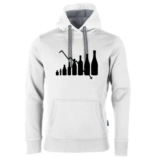 Alkohol Flaschen Evolution Männer Hoodie