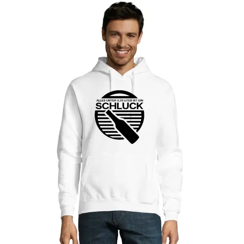 Alles unter 0,33 Liter ist nur ein Schluck Hoodie Männer Snake