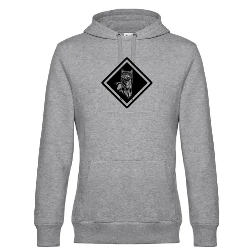 Alpaka Symbol Schild Warnschild Bild Männer Hoodie