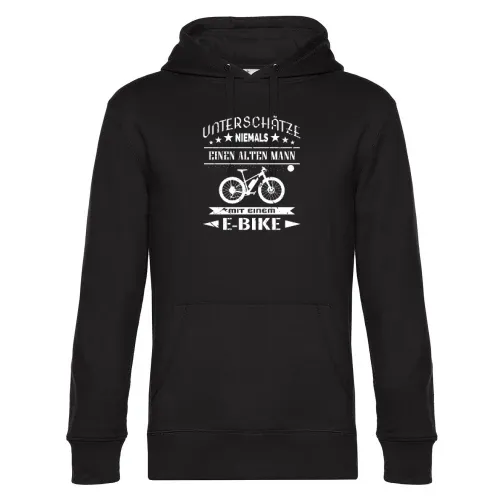 Alter Mann auf E Bike Rentner Spruch Lustig Männer Hoodie