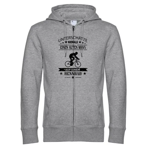 Alter Mann auf Rennrad Fahrrad Rentner Spruch Männer Hoodie