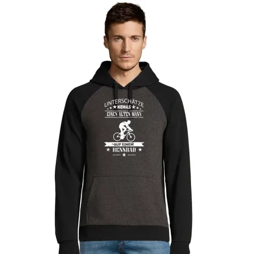 Alter Mann auf Rennrad Fahrrad Rentner Spruch Männer Hoodie