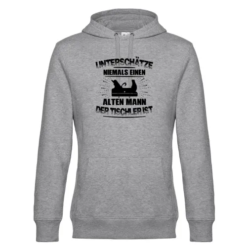Alter Mann Der Tischler Ist Schreiner Hobel Motiv Hoodie Männer King Hooded