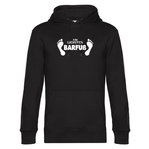 Am liebsten Barfuss Barfuß Barefoot Männer Hoodie