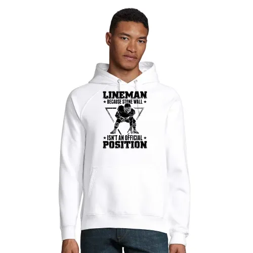 American Football Stein Mauer Lineman Position Hoodie Männer Stellar Bio