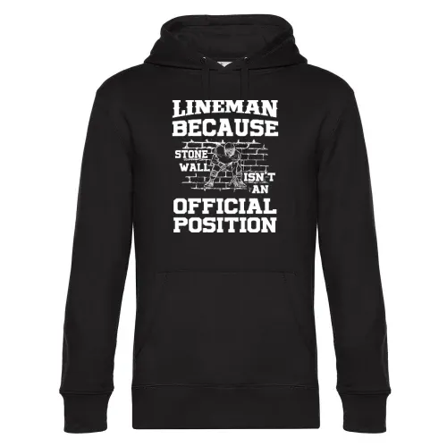 American Football Stein Mauer Lineman Position Hoodie Männer King Hooded