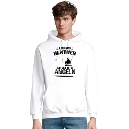 Angel Rente Angler Rentner Geh Jetzt Angeln Spruch Männer Hoodie