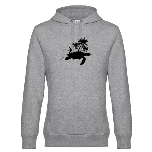 Angler Angeln Schildkröte Insel Fishing Geschenk Hoodie Männer King Hooded