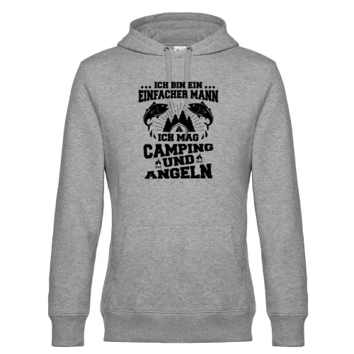 Angler Camper Angeln Camping Einfacher Mann Spruch Hoodie Männer King Hooded