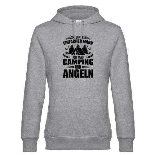 Angler Camper Angeln Camping Einfacher Mann Spruch Hoodie Männer King Hooded