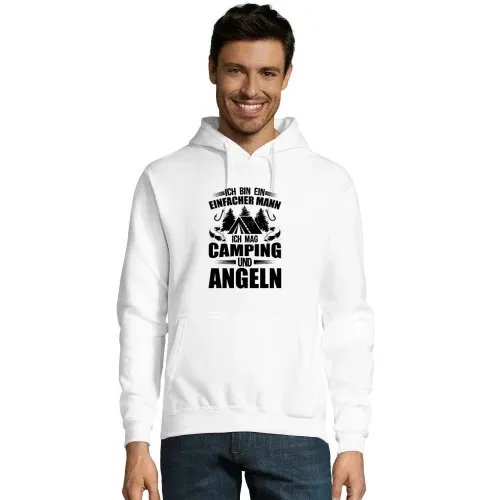 Angler Camper Angeln Camping Einfacher Mann Spruch Hoodie