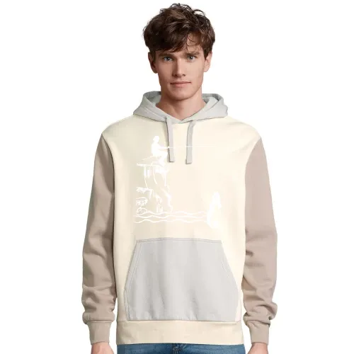 Angler mit Nixe Männer Hoodie