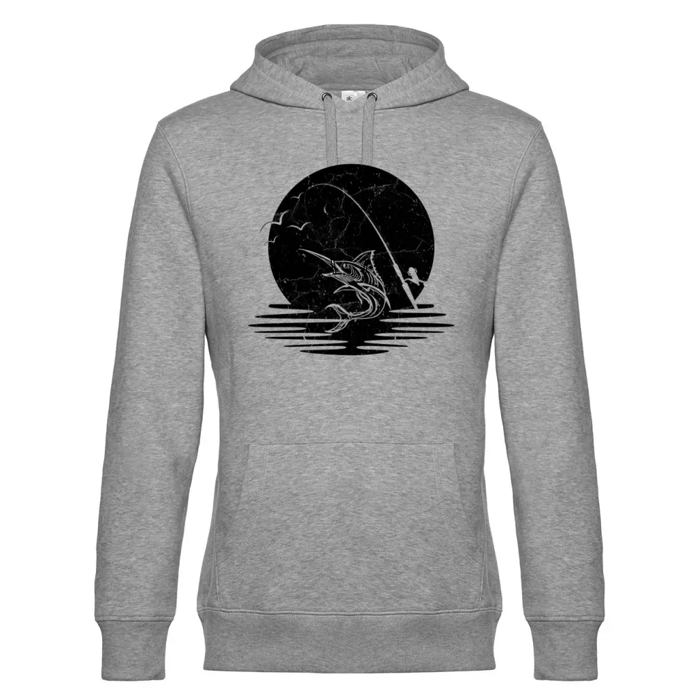  Männer Hoodie mit Aufdruck 'Angler Vintage Angeln'