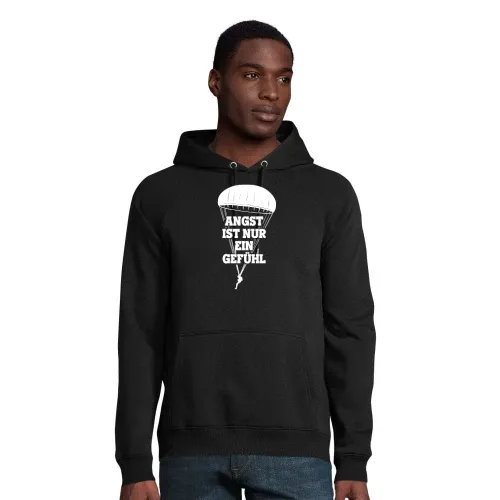 Angst ist nur ein Gefühl - Fallschirmjäger Spruch Männer Hoodie