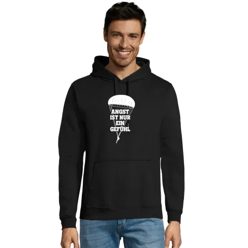 Angst ist nur ein Gefühl - Fallschirmjäger Spruch Männer Hoodie