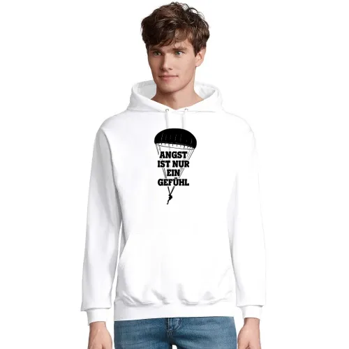 Angst ist nur ein Gefühl - Fallschirmjäger Spruch Männer Hoodie