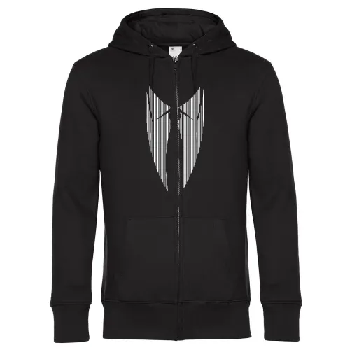 Anzug mit Krawatte in Strichcode Männer Hoodie