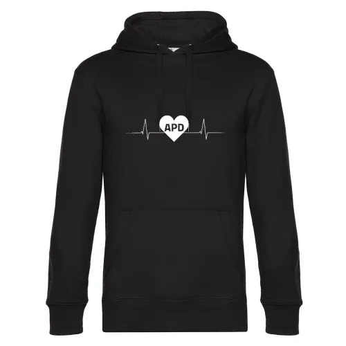 Apolda APD Nummernschild Herzschlag Hoodie Männer King Hooded
