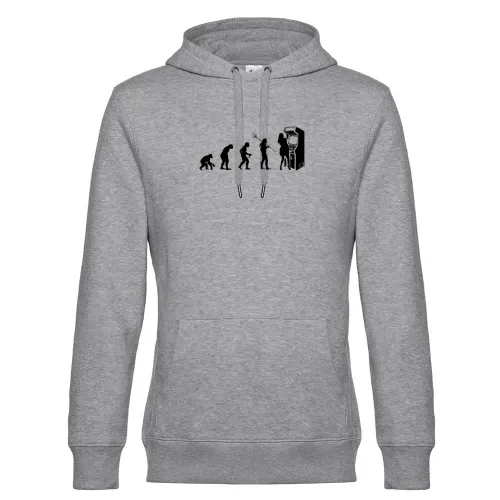Arcade Automat Evolution Spielautomat Retro Gamer Hoodie Männer King Hooded