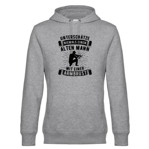 Armbrust Bogenschießen Alter Mann Bogensport Hoodie Männer King Hooded