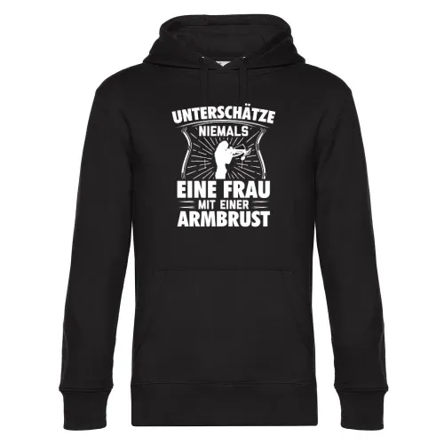 Armbrust Bogenschießen Bogensport Schützin Hoodie Männer King Hooded