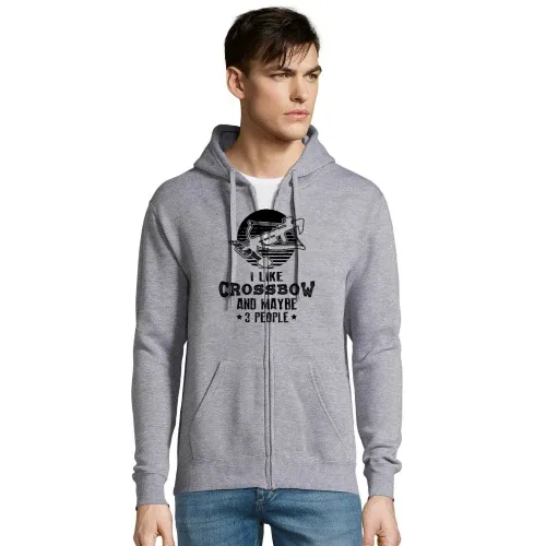 Armbrust Spruch I Like Crossbow und Maybe 3 People Männer Hoodie
