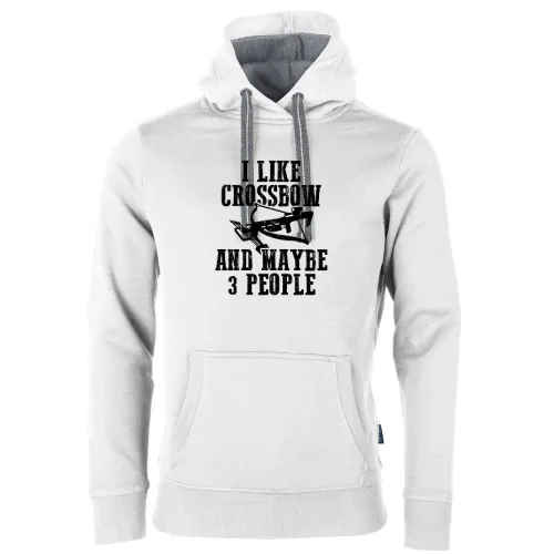 Armbrust Spruch I Like Crossbow und Maybe 3 People Hoodie Männer Unisex Sweat
