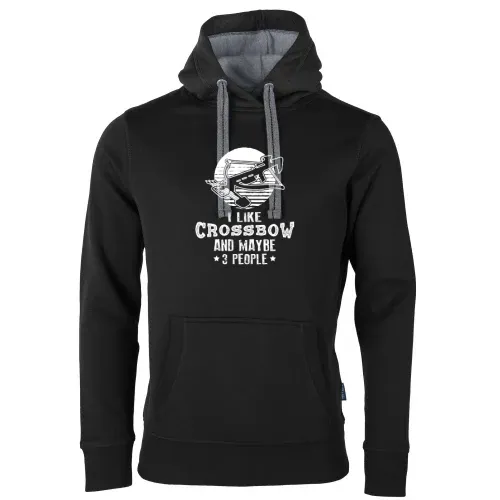 Armbrust Spruch I Like Crossbow und Maybe 3 People Männer Hoodie