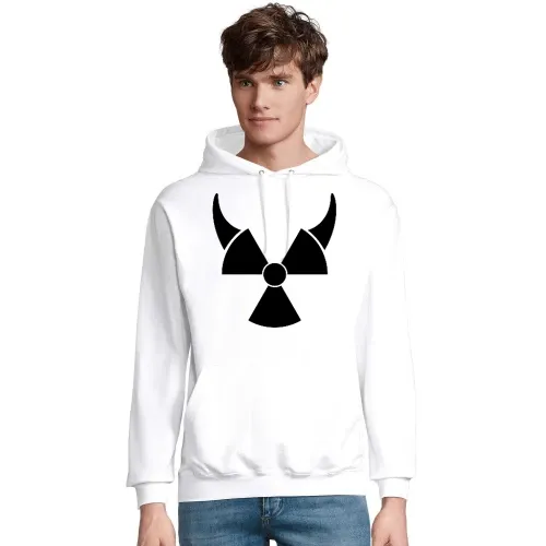 Atom Symbol mit Teufelshörner Männer Hoodie