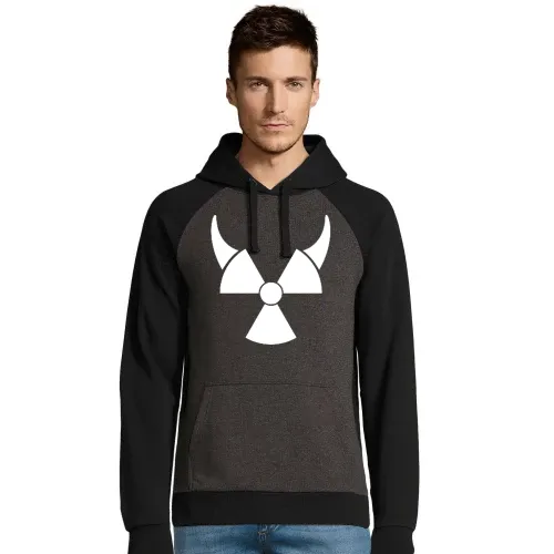 Atom Symbol mit Teufelshörner Männer Hoodie