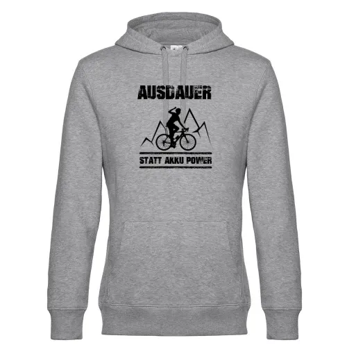 Ausdauer Statt Akku Power Lustiges Anti Ebike Hoodie Männer King Hooded