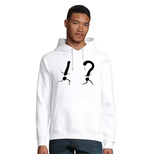Ausrufezeichen jagt Fragezeichen Männer Hoodie