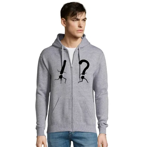Ausrufezeichen jagt Fragezeichen Männer Hoodie
