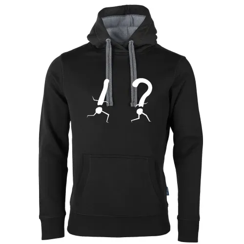 Ausrufezeichen jagt Fragezeichen Männer Hoodie