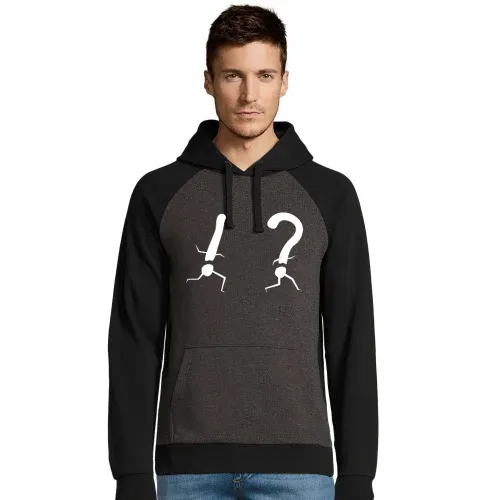Ausrufezeichen jagt Fragezeichen Männer Hoodie