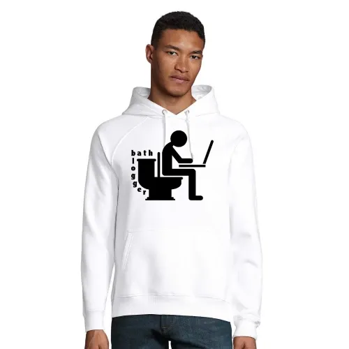 Bad Blogger auf Toilette Männer Hoodie