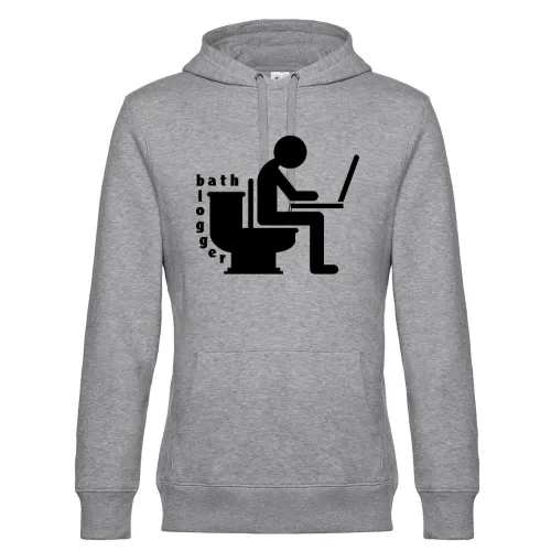 Bad Blogger auf Toilette Männer Hoodie