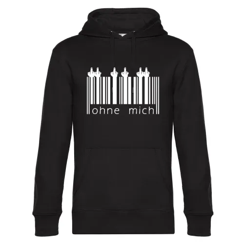 Barcode ohne mich Männer Hoodie