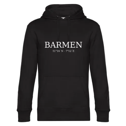 Barmen Koordinaten Hoodie Männer King Hooded