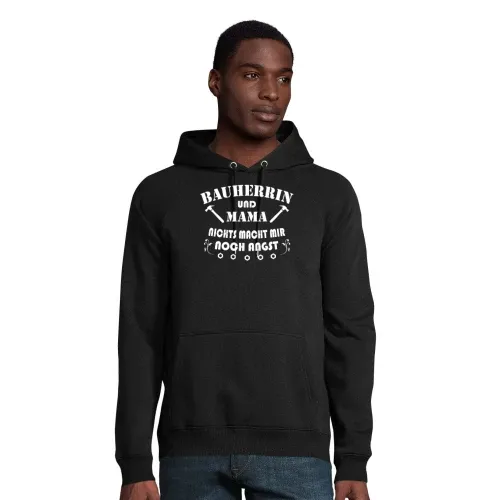 Bauherr Hausbau Baustelle Bauherrin Mama Spruch Männer Hoodie