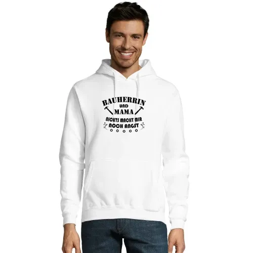 Bauherr Hausbau Baustelle Bauherrin Mama Spruch Männer Hoodie