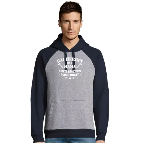 Bauherr Hausbau Baustelle Bauherrin Mama Spruch Männer Hoodie