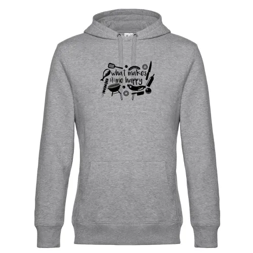 BBQ Makes Me Happy - Grillmeister Grillen Geschenk Hoodie Männer King Hooded